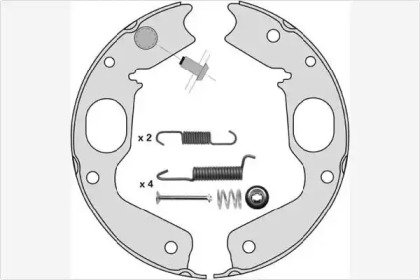 Комлект тормозных накладок MGA M808R