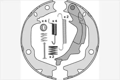 Комлект тормозных накладок MGA M888R