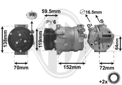 Компрессор DIEDERICHS DCK1386