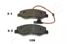 Комплект тормозных колодок ASHIKA 51-01-106
