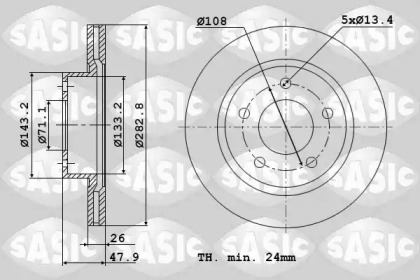 Тормозной диск SASIC 2464P74J