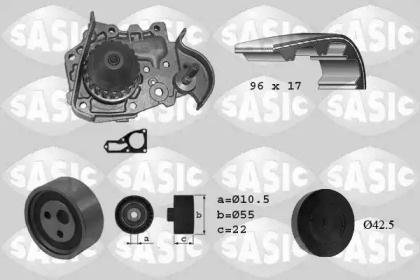 Комплект водяного насоса / зубчатого ремня SASIC 3904005