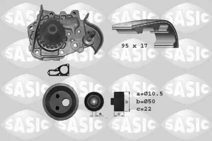 Комплект водяного насоса / зубчатого ремня SASIC 3904006