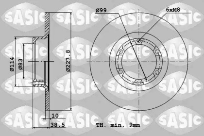 Тормозной диск SASIC 4004240J