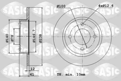 Тормозной диск SASIC 4004252J