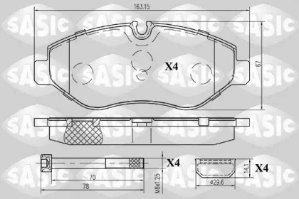 Комплект тормозных колодок SASIC 6216022