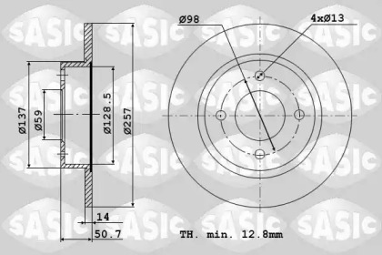 Тормозной диск SASIC 9004439J