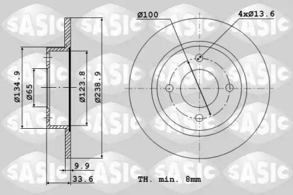 Тормозной диск SASIC 9004582J