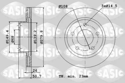 Тормозной диск SASIC 9004593J