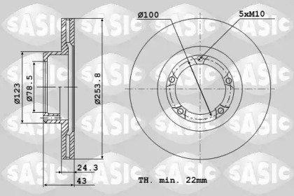 Тормозной диск SASIC 9004820J