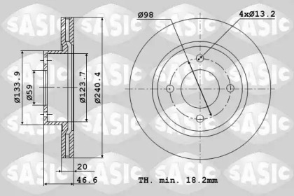 Тормозной диск SASIC 9004822J