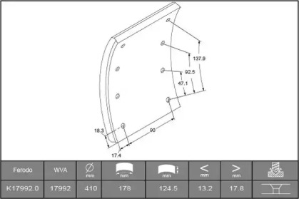 Комплект колодки тормозной накладки BERAL 1799218306016278