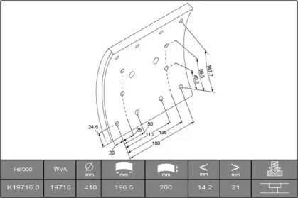 Комплект колодки тормозной накладки ABEX B2742166