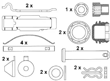 Комплект тормозных колодок DURON DCV1329BFE