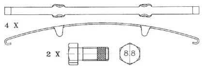 Комплект тормозных колодок DURON DCV1388B