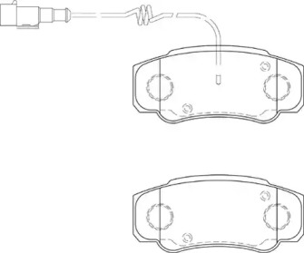 Комплект тормозных колодок DURON DBP354054