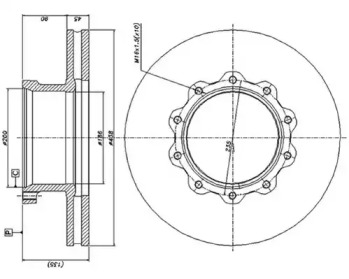 Тормозной диск DURON DCR144A