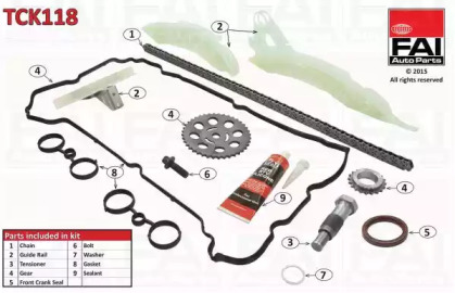 Комплект цепи привода распредвала FAI AutoParts TCK118