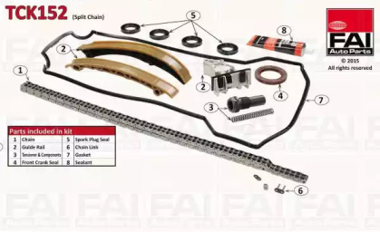 Комплект цепи привода распредвала FAI AutoParts TCK152