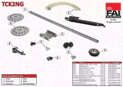 Комплект цепи привода распредвала FAI AutoParts TCK2NG