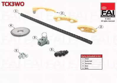 Комплект цепи привода распредвала FAI AutoParts TCK3WO