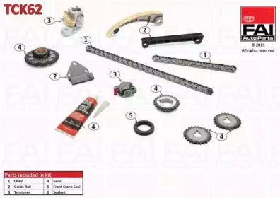 Комплект цепи привода распредвала FAI AutoParts TCK62