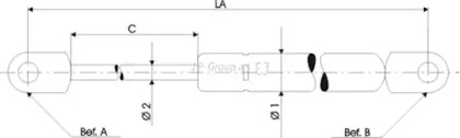 Газовая пружина JP GROUP 1281204409