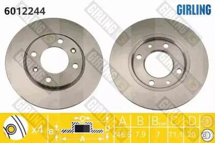 Тормозной диск GIRLING 6012244