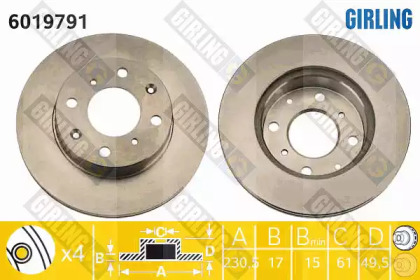 Тормозной диск GIRLING 6019791
