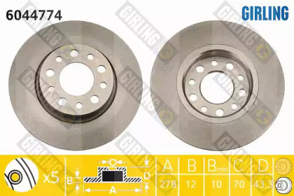 Тормозной диск GIRLING 6044774