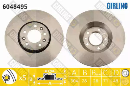 Тормозной диск GIRLING 6048495