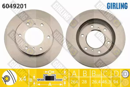 Тормозной диск GIRLING 6049201
