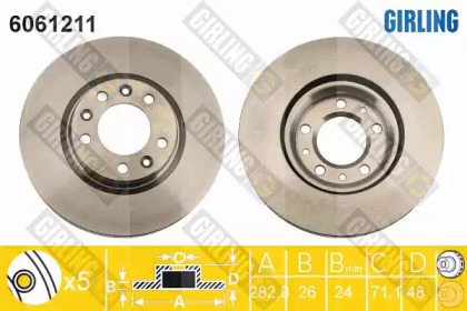 Тормозной диск GIRLING 6061211