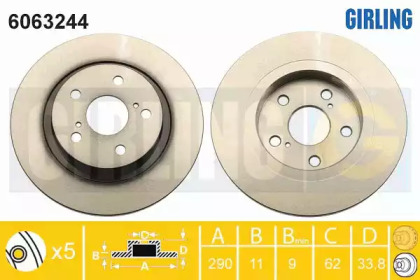 Тормозной диск GIRLING 6063244