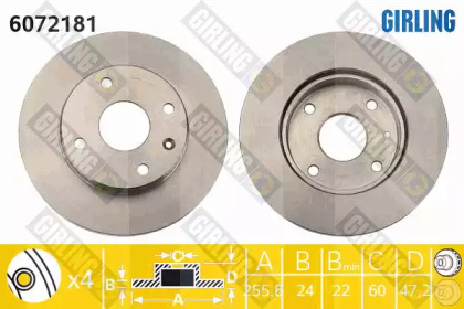 Тормозной диск GIRLING 6072181
