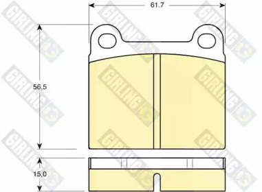 Комплект тормозных колодок GIRLING 6101012