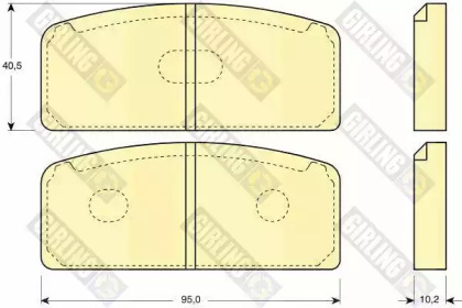 Комплект тормозных колодок GIRLING 6101093