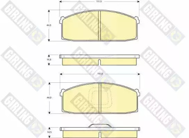 Комплект тормозных колодок GIRLING 6102139