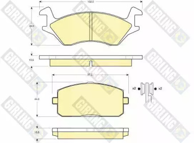 Комплект тормозных колодок GIRLING 6102349