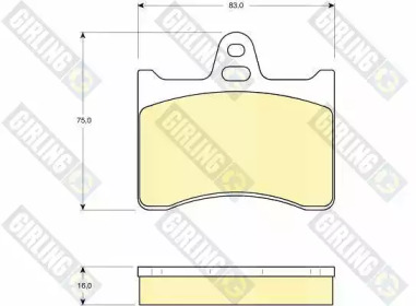 Комплект тормозных колодок GIRLING 6102629