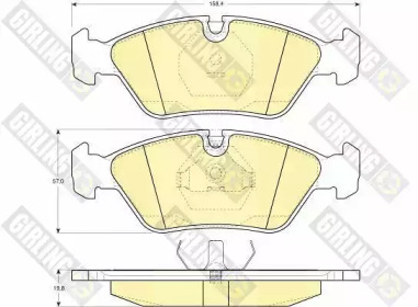 Комплект тормозных колодок GIRLING 6102982