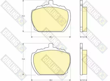 Комплект тормозных колодок GIRLING 6103406