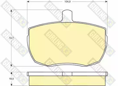 Комплект тормозных колодок GIRLING 6103416