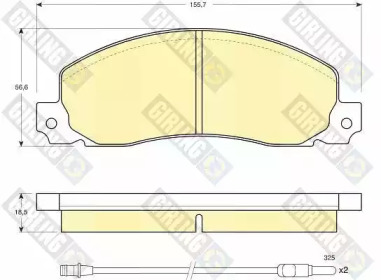 Комплект тормозных колодок GIRLING 6103443