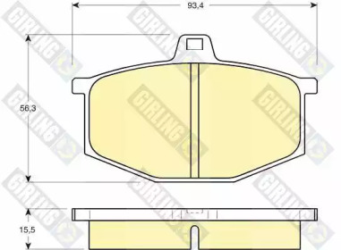 Комплект тормозных колодок GIRLING 6104051