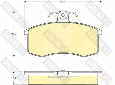Комплект тормозных колодок GIRLING 6104691