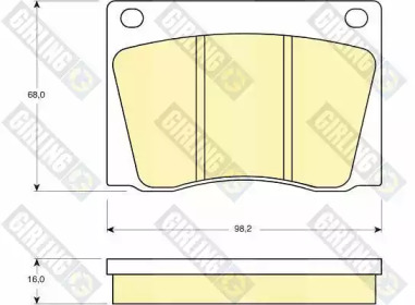Комплект тормозных колодок GIRLING 6105311