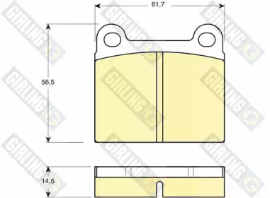 Комплект тормозных колодок GIRLING 6106562