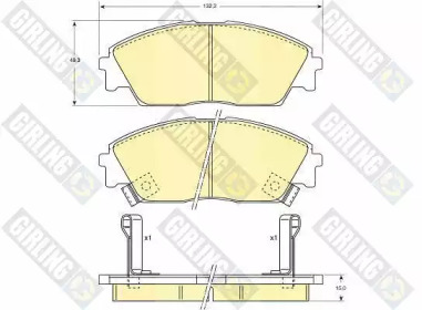 Комплект тормозных колодок GIRLING 6107639