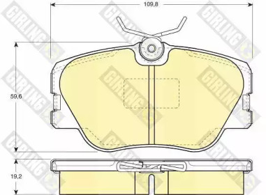 Комплект тормозных колодок GIRLING 6108181